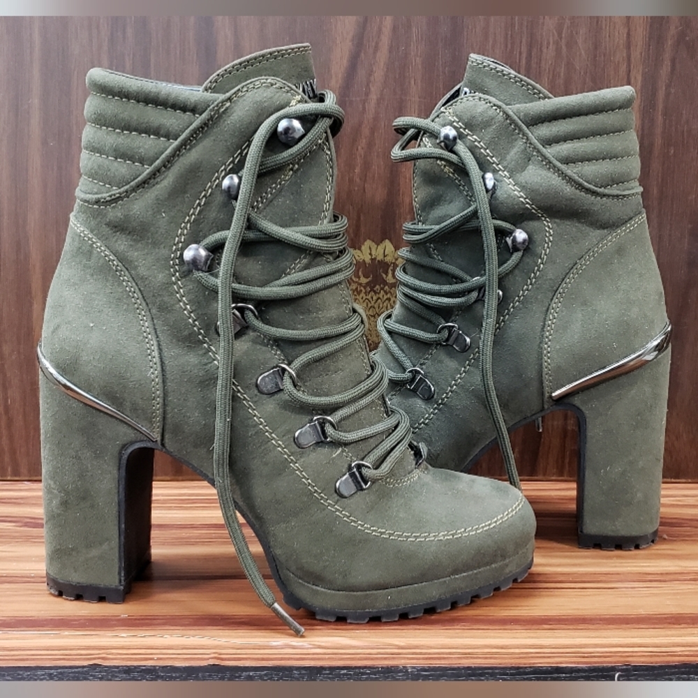 DKNY Army Green Combat Boots
